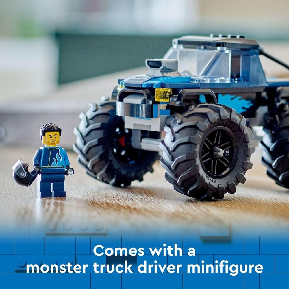 NEW LEGO CITY BLUE MONSTER TRUCK Off Road Car 60402 with Minifigure Driver - Picture 6 of 10